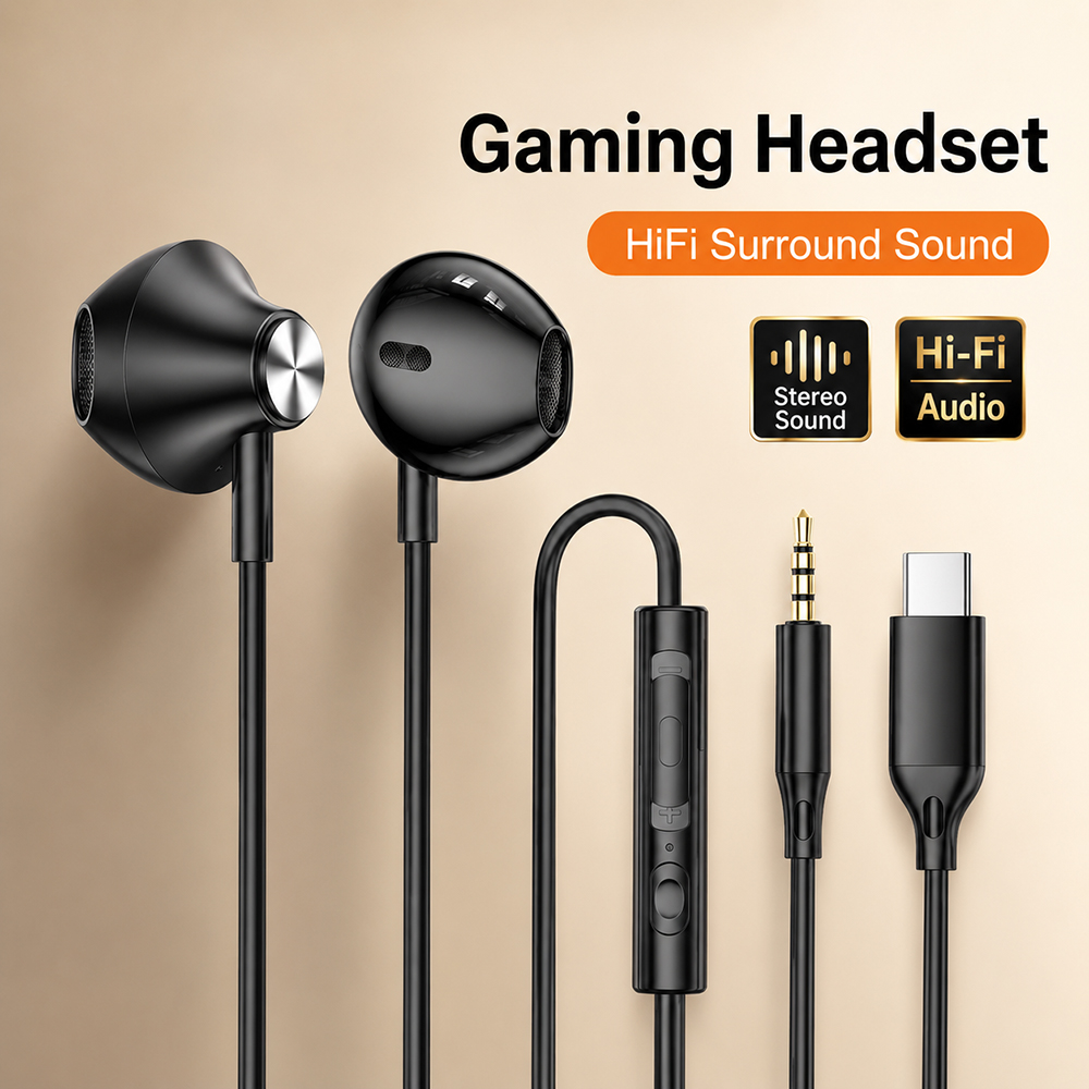 Iphone Tablet Accessories - ไฮไฟ ซาวด์เซอร์ราวด์หูฟังเสียงสเตอริโอเบสสำหรับไอโฟน เสี่ยวมี่ หัวเว่ยแท็บเล็ตแล็ปท็อป HD ไมโครโฟนกีฬาเพลงอุปกรณ์เสริมสำหรับเล่นเกม