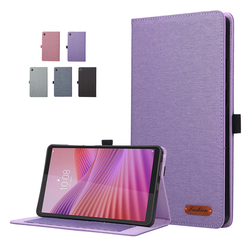 Tablet Cover Accessories - เคสสำหรับเลอโนโว แท็บวัน 8.7 เคสผ้าเนื้อนุ่มแบบพลิกได้ พร้อมขาตั้ง สำหรับเลอโนโว