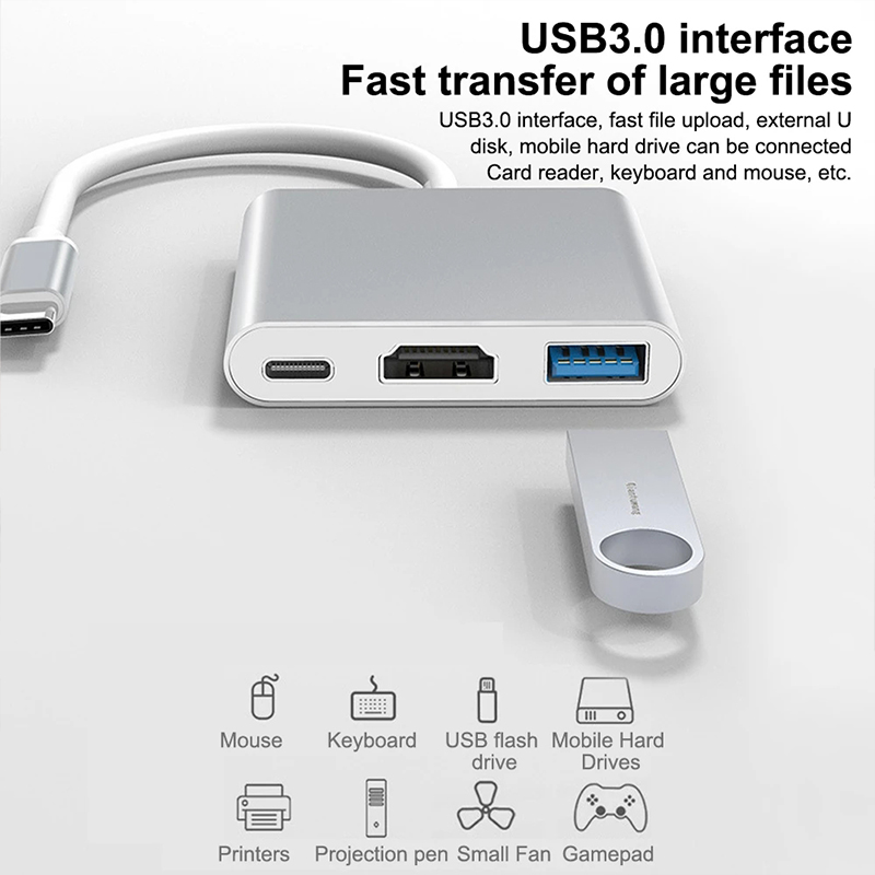3 ใน 1 ยูเอสบี ประเภท ซี ฮับ ถ - Tablet Accessories For Samsung บทวิจารณ์และราคา
